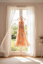 Sukienka maxi halter w kwiaty
