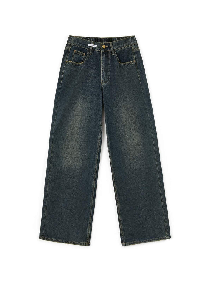 Dominika | Damskie boyfriend jeans vintage wash
