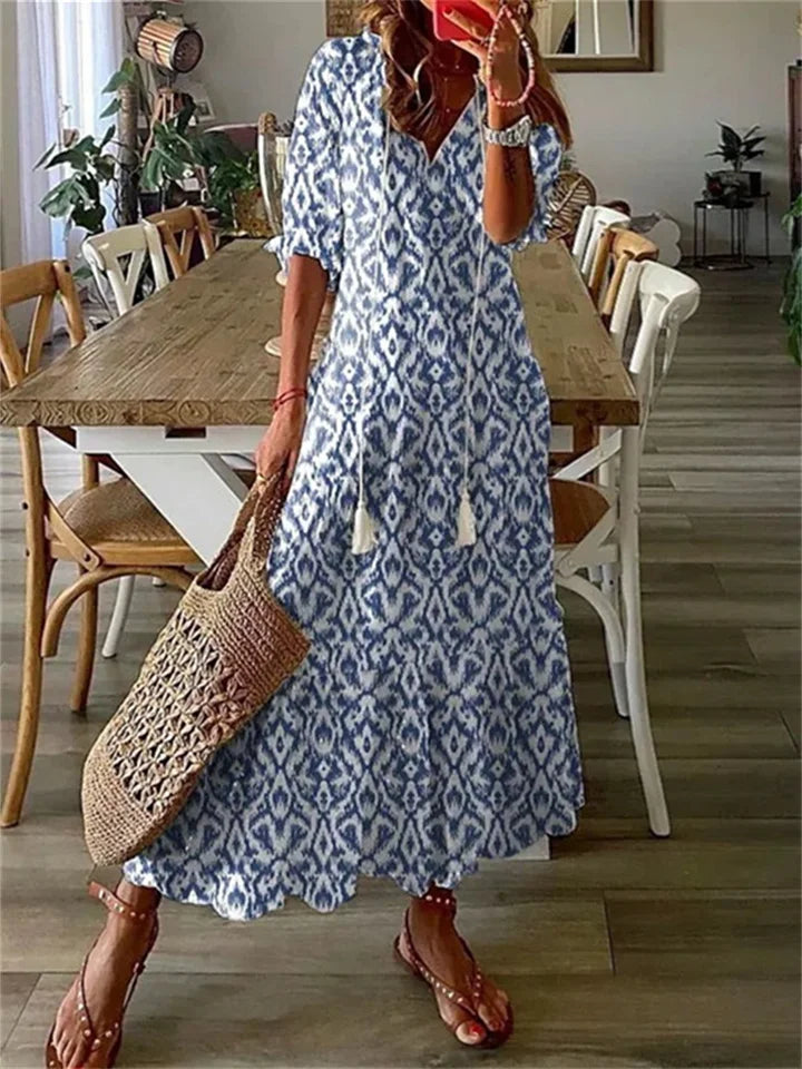 Sukienka maxi w kwiaty boho