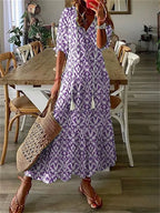Sukienka maxi w kwiaty boho