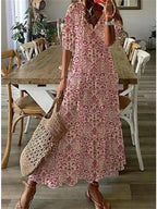 Sukienka maxi w kwiaty boho