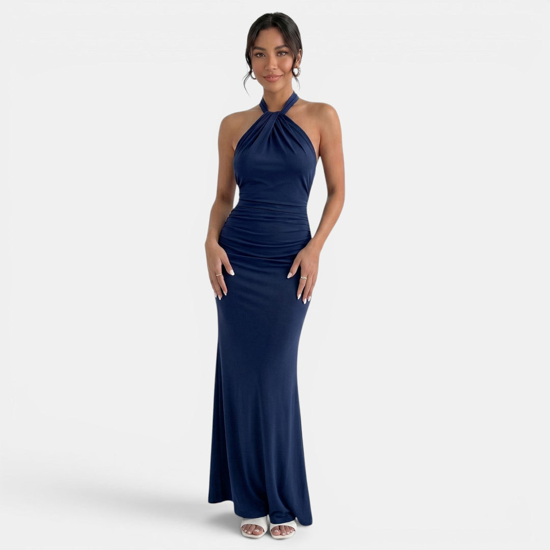 Aurelia | Elegancka sukienka maxi z dekoltem halter