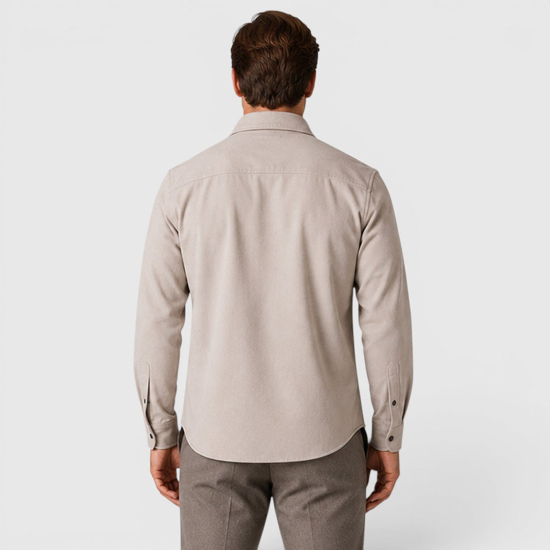 Adam | Szara Koszula Męska Overshirt