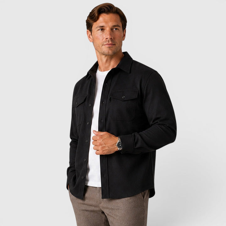 Adam | Szara Koszula Męska Overshirt
