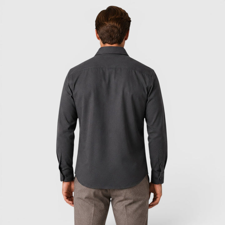 Adam | Szara Koszula Męska Overshirt