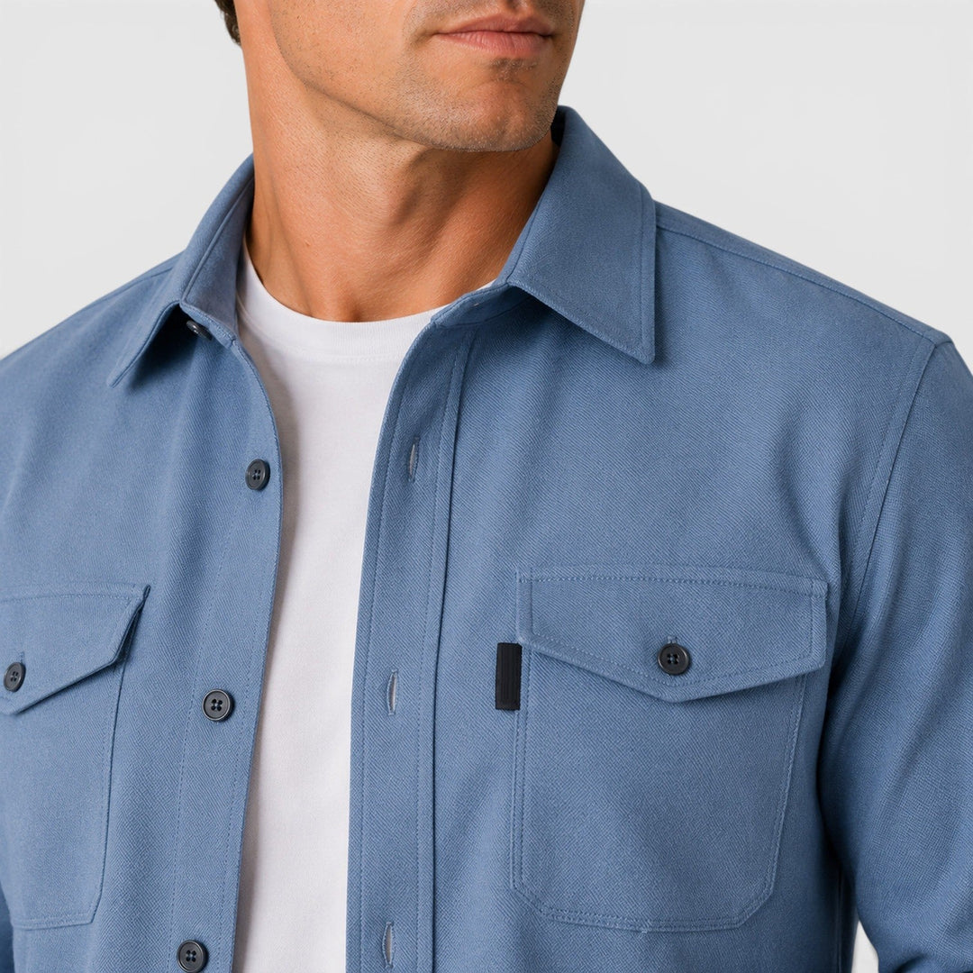 Adam | Szara Koszula Męska Overshirt