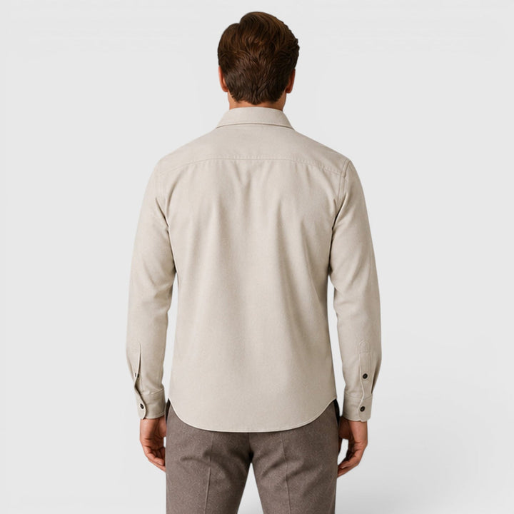 Adam | Szara Koszula Męska Overshirt