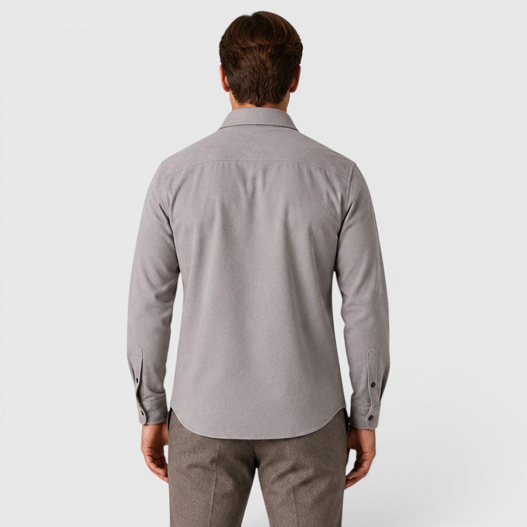 Adam | Szara Koszula Męska Overshirt