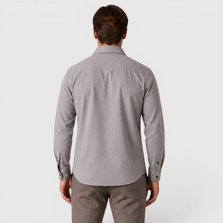 Adam | Szara Koszula Męska Overshirt