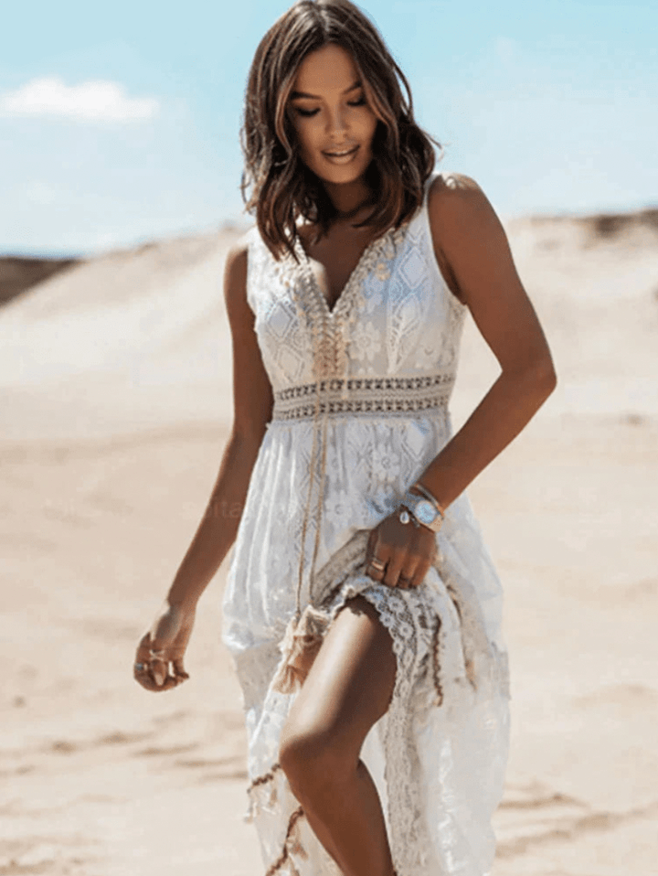 Sukienka boho koronkowa