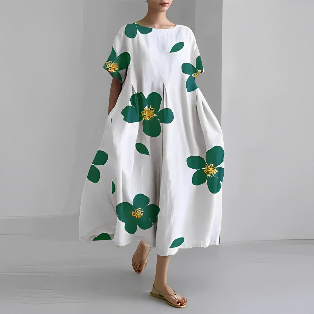 Sukienka oversize damska z printem