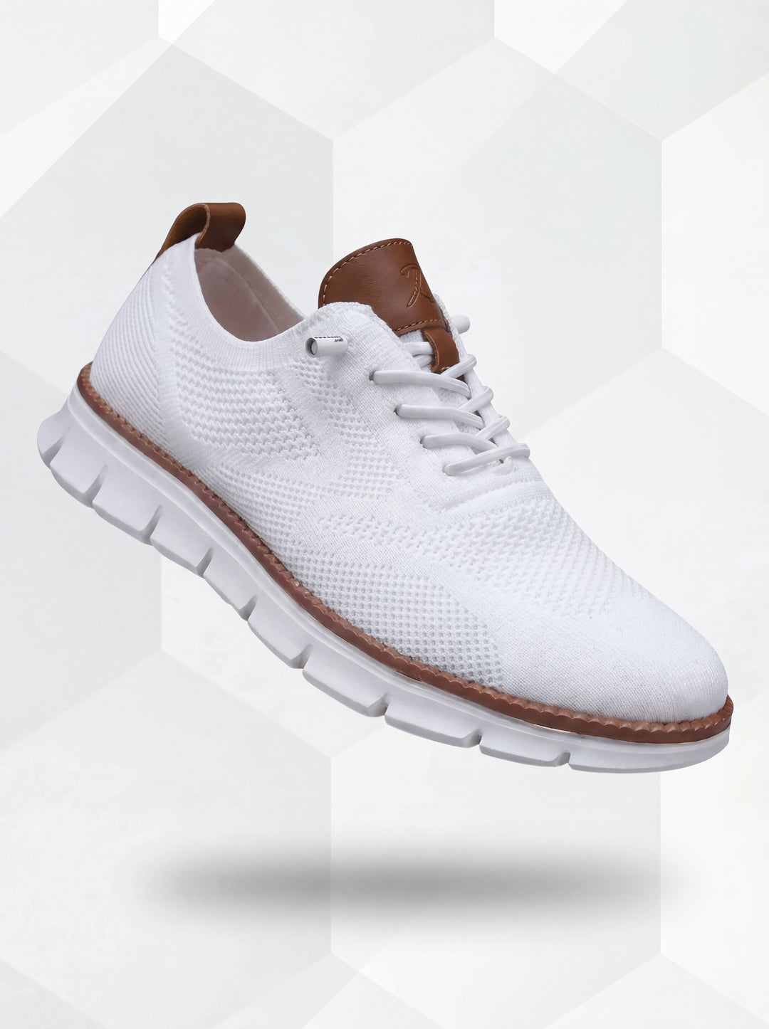 Fryderyk | Męskie oddychające sneakersy białe