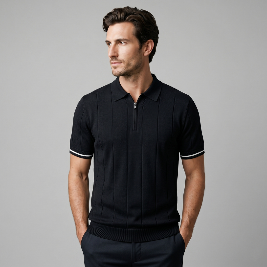 Adrian | Polo Premium Zip Elegance