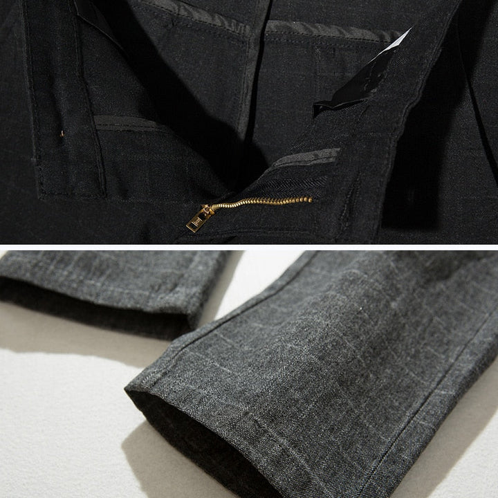Grzegorz | Męskie eleganckie spodnie w kratę