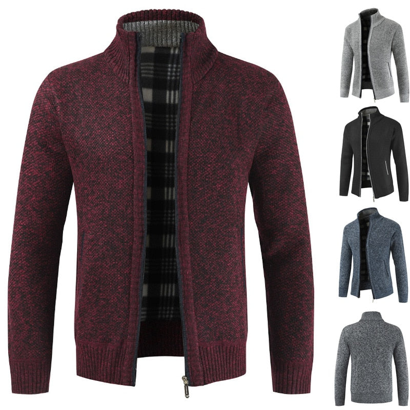 Stefan | Męski sweter z suwakiem
