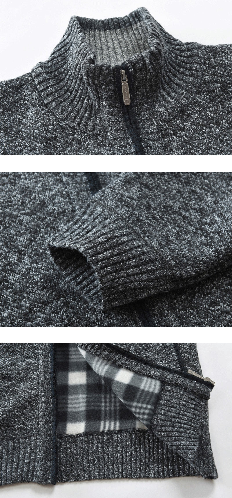 Stefan | Męski sweter z suwakiem