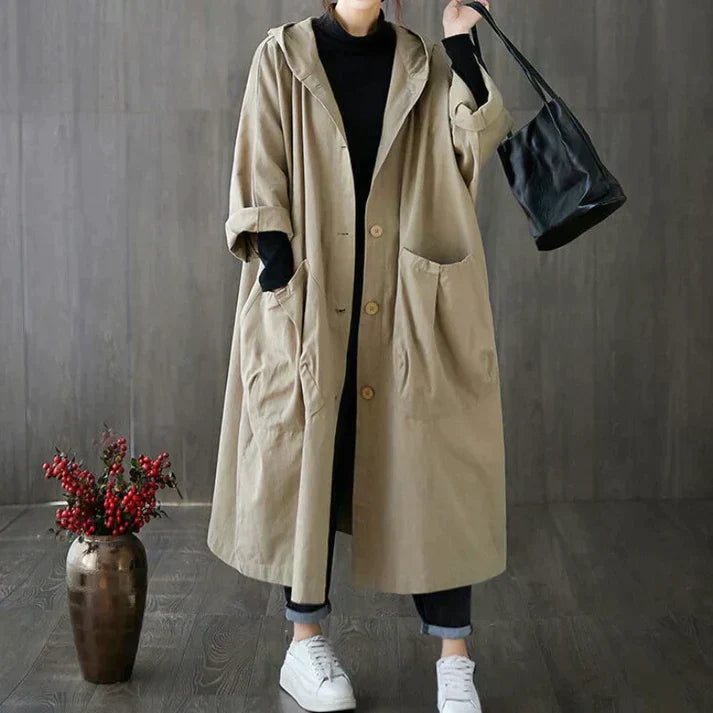 Wanda | Klasyczny damski trench oversize z paskiem