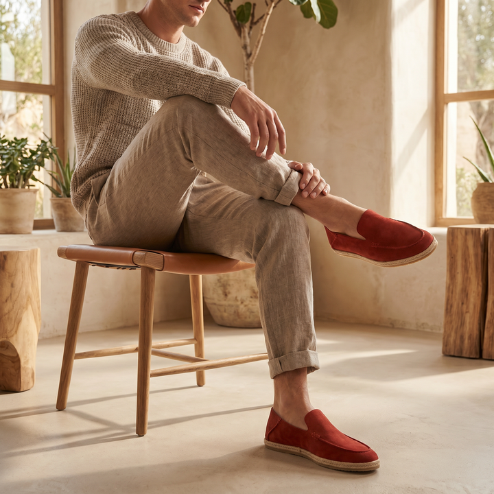 Mikołaj | Zamszowe Espadryle Męskie Casual