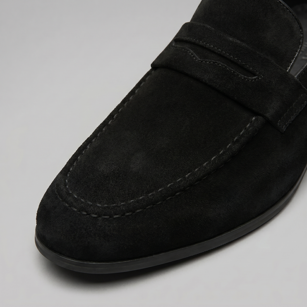 Dominik | Zamszowe Loafersy Męskie Penny