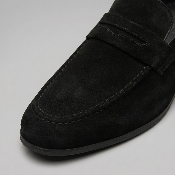 Dominik | Zamszowe Loafersy Męskie Penny