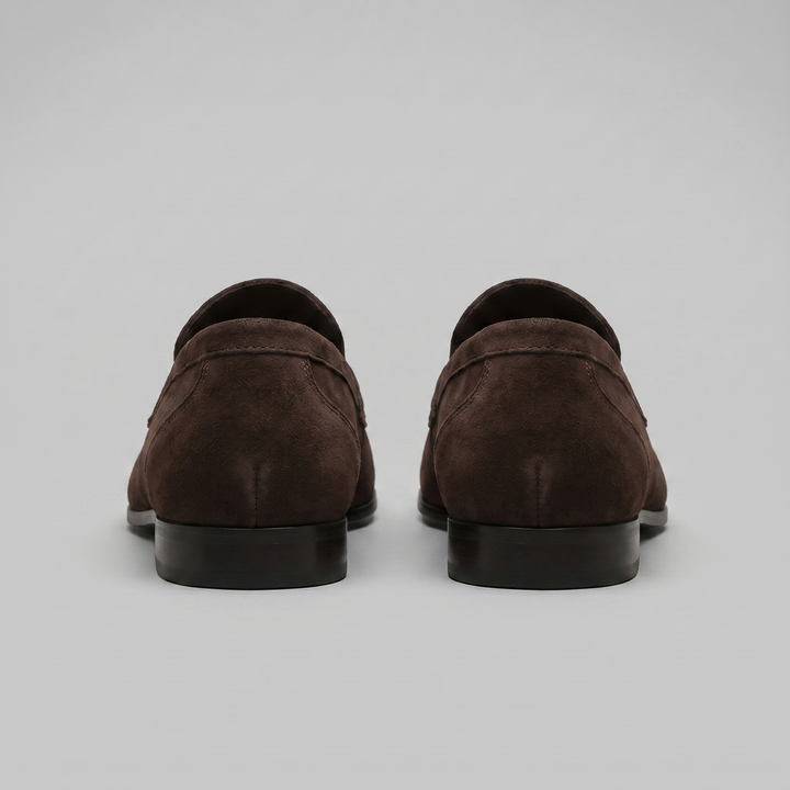 Dominik | Zamszowe Loafersy Męskie Penny