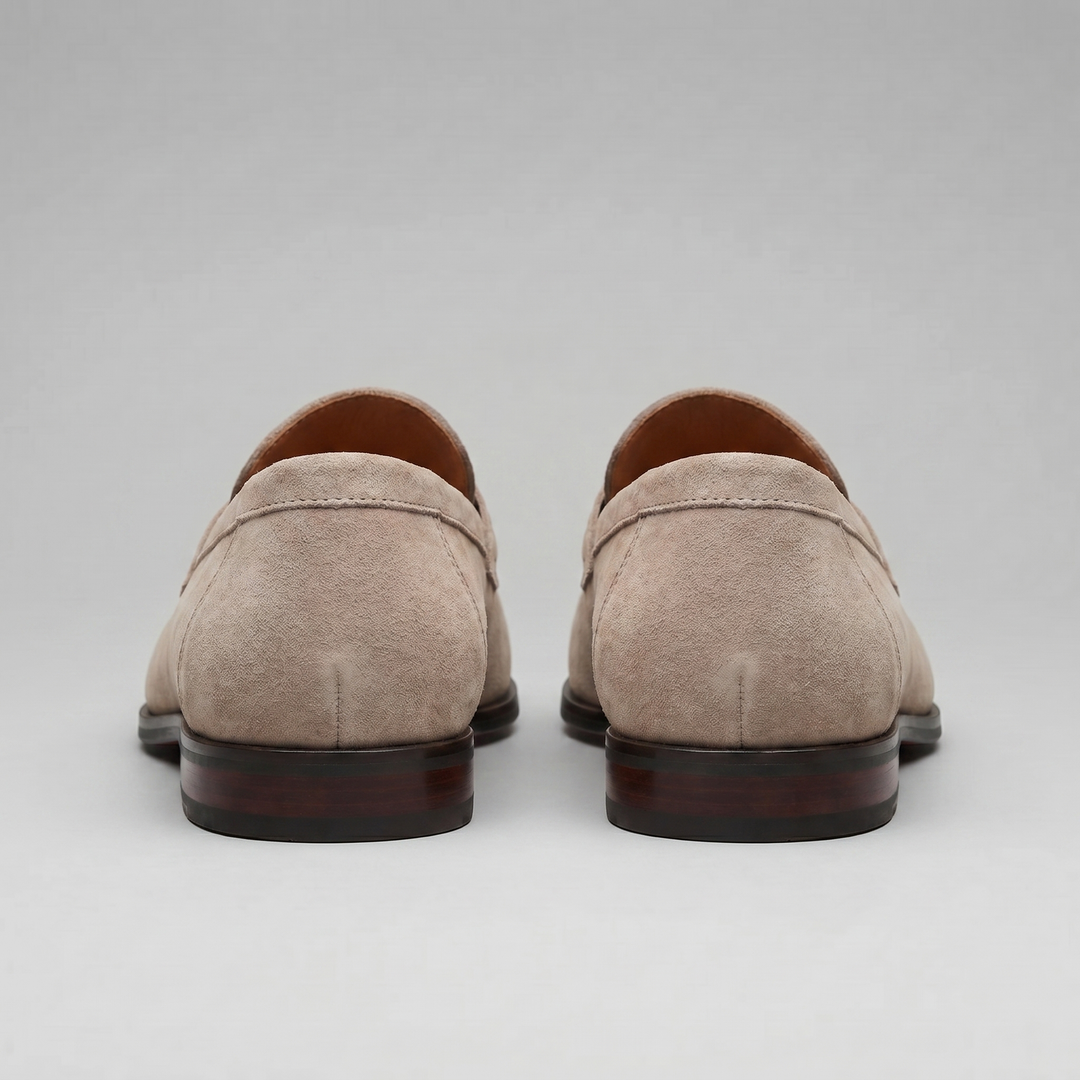 Dominik | Zamszowe Loafersy Męskie Penny