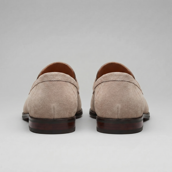 Dominik | Zamszowe Loafersy Męskie Penny