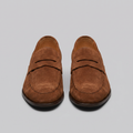 Dominik | Zamszowe Loafersy Męskie Penny