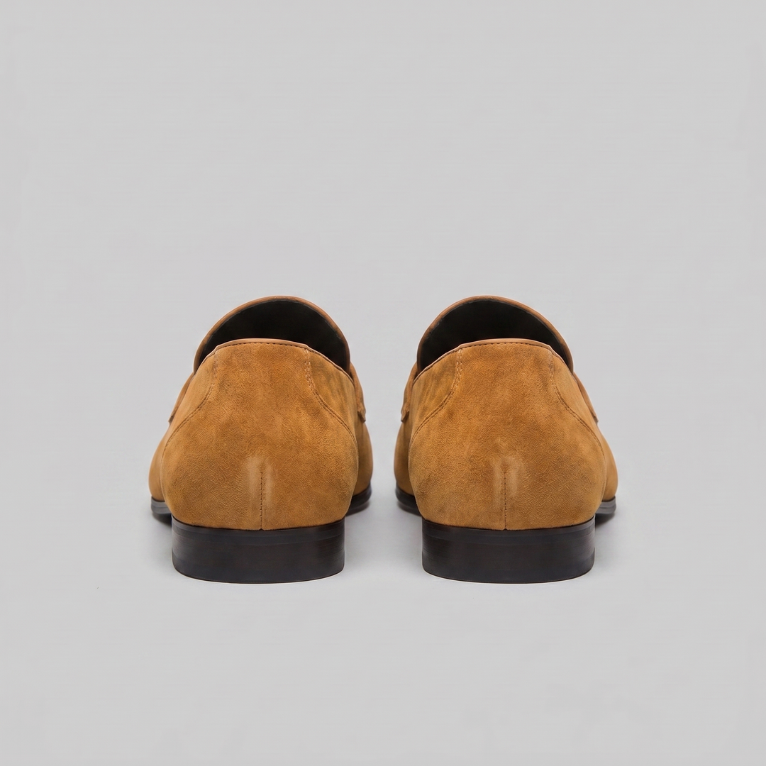 Dominik | Zamszowe Loafersy Męskie Penny