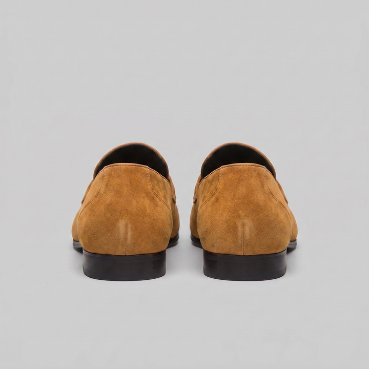 Dominik | Zamszowe Loafersy Męskie Penny