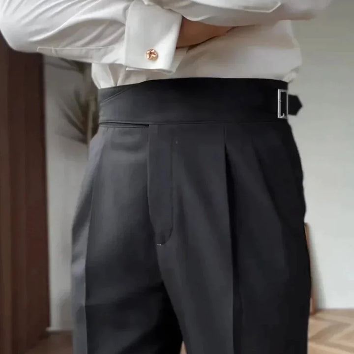 Henryk | Męskie spodnie wide leg plisowane