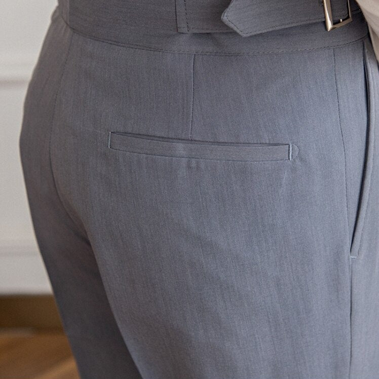 Henryk | Męskie spodnie wide leg plisowane