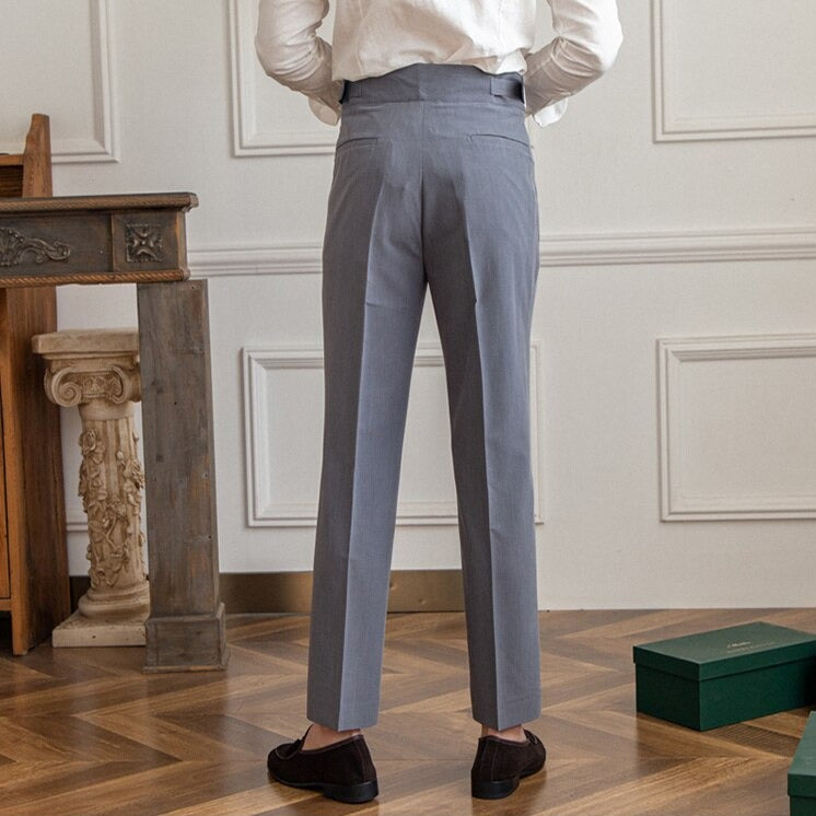 Henryk | Męskie spodnie wide leg plisowane
