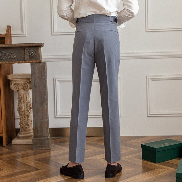 Henryk | Męskie spodnie wide leg plisowane