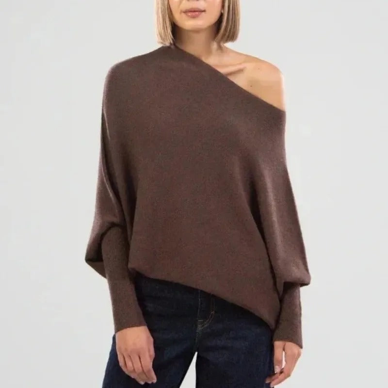 Tamara | Damski asymetryczny sweter cashmere
