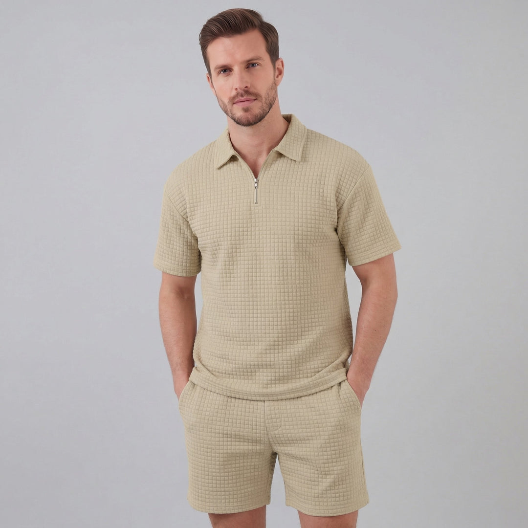 Maksymilian | Letni Komplet Polo Waffle Fusion