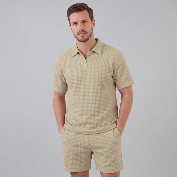 Maksymilian | Letni Komplet Polo Waffle Fusion