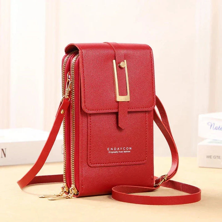 Damska torebka crossbody na telefon z regulowanym paskiem