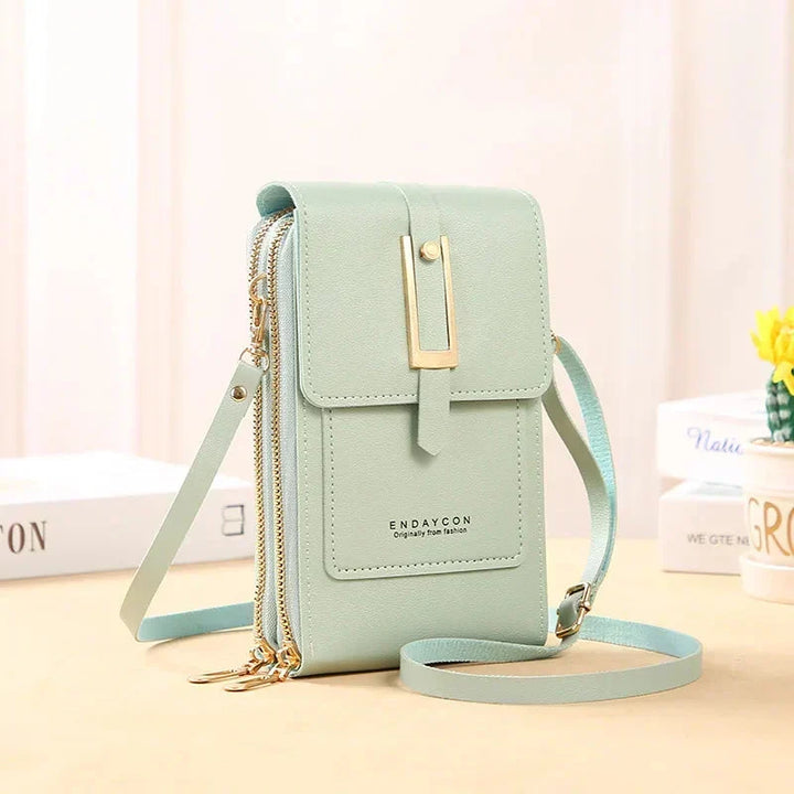 Damska torebka crossbody na telefon z regulowanym paskiem