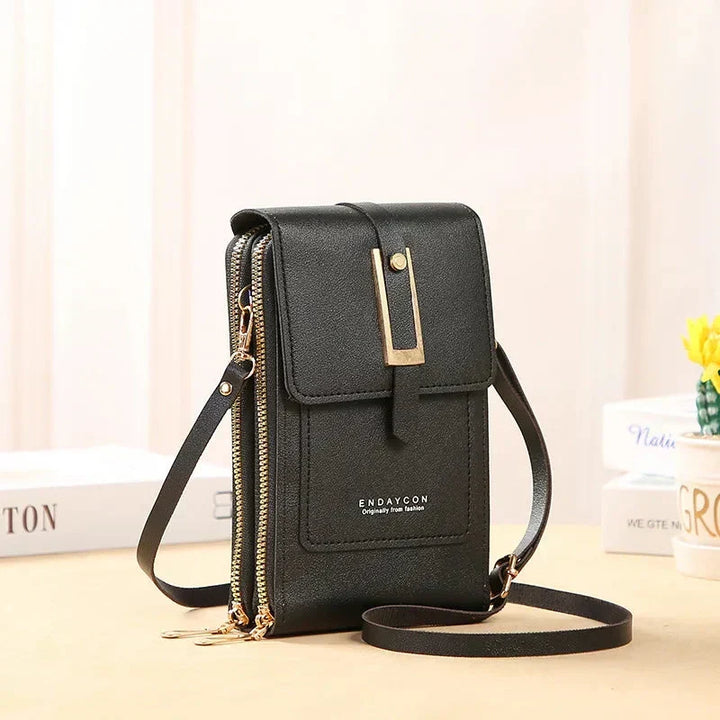 Damska torebka crossbody na telefon z regulowanym paskiem