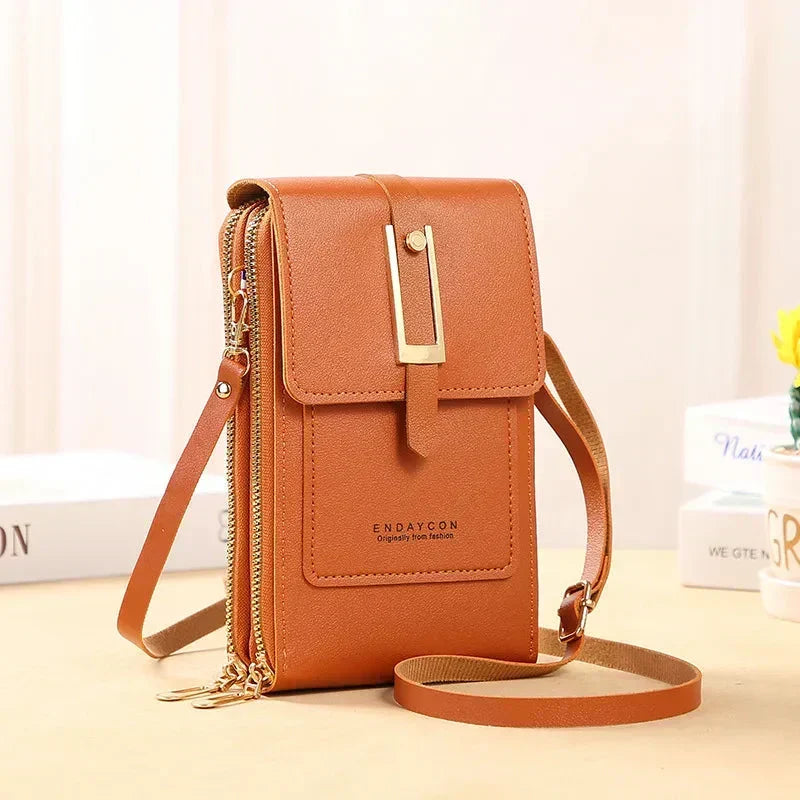 Damska torebka crossbody na telefon z regulowanym paskiem