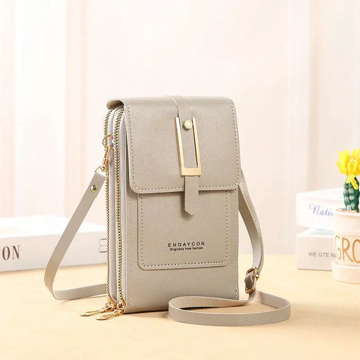 Damska torebka crossbody na telefon z regulowanym paskiem