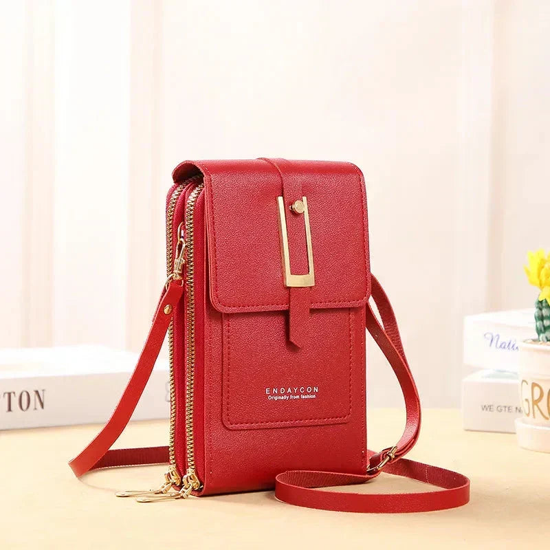 Damska torebka crossbody na telefon z regulowanym paskiem